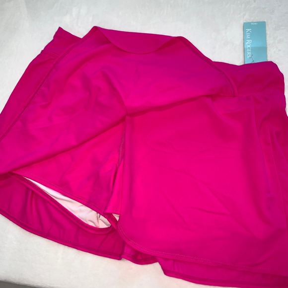 Kim Rogers bright pink bikini bottoms skirt size‎ 16W modest new with tags - Picture 6 of 8
